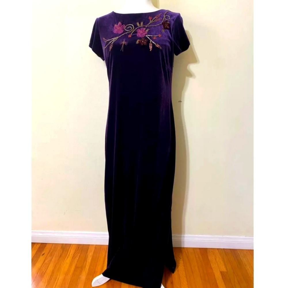 Vintage Carol Little Velvet maxi dress
